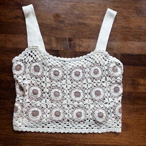 Crochet Floral Crop Top